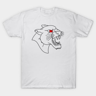 HomeSchoolTattoo Panther Head (RED EYE) T-Shirt